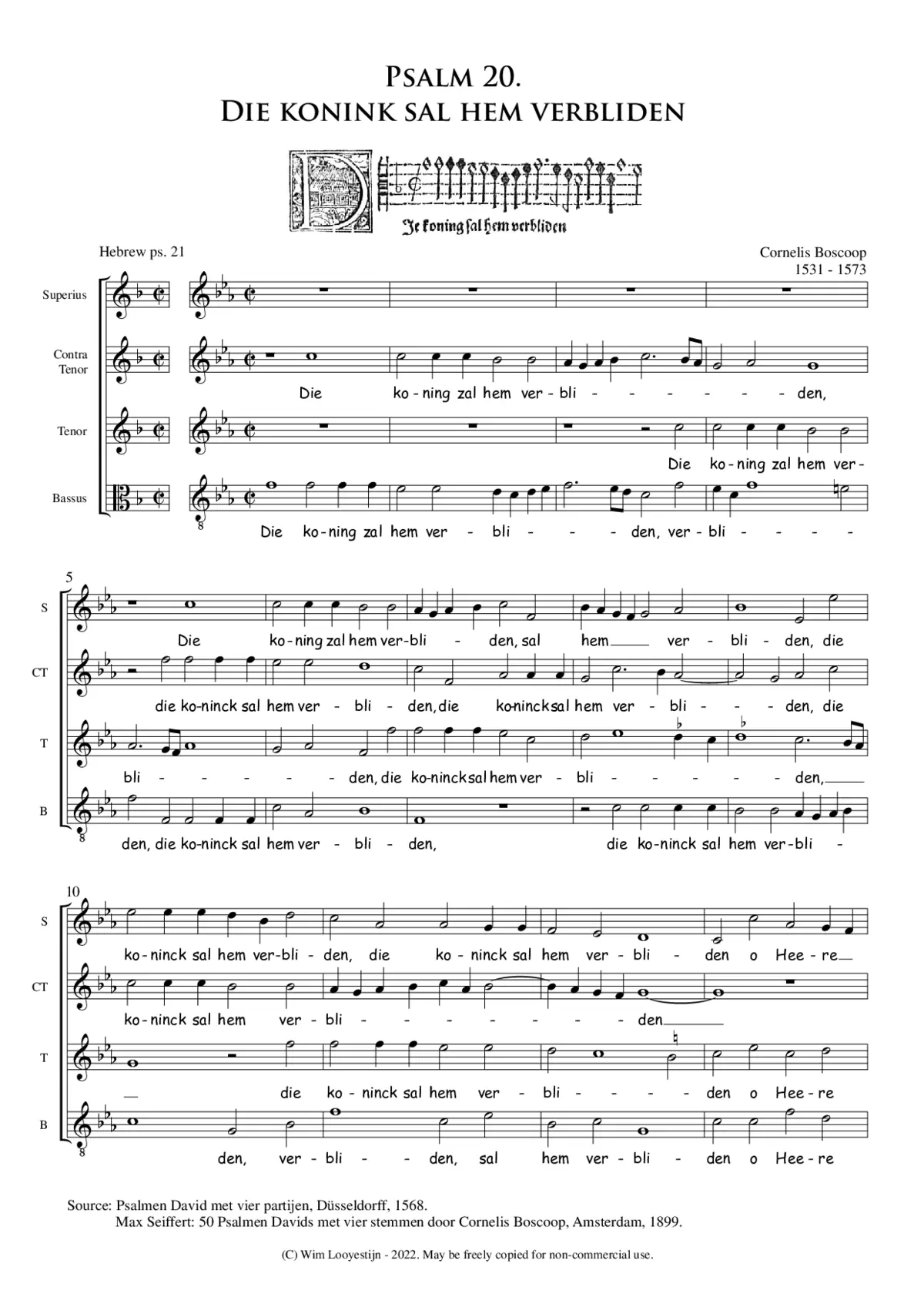 Die konink sal hem verbliden - ps.20 - Page 1