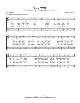 O Lord of Hosts, and God of Israel (Song 22)