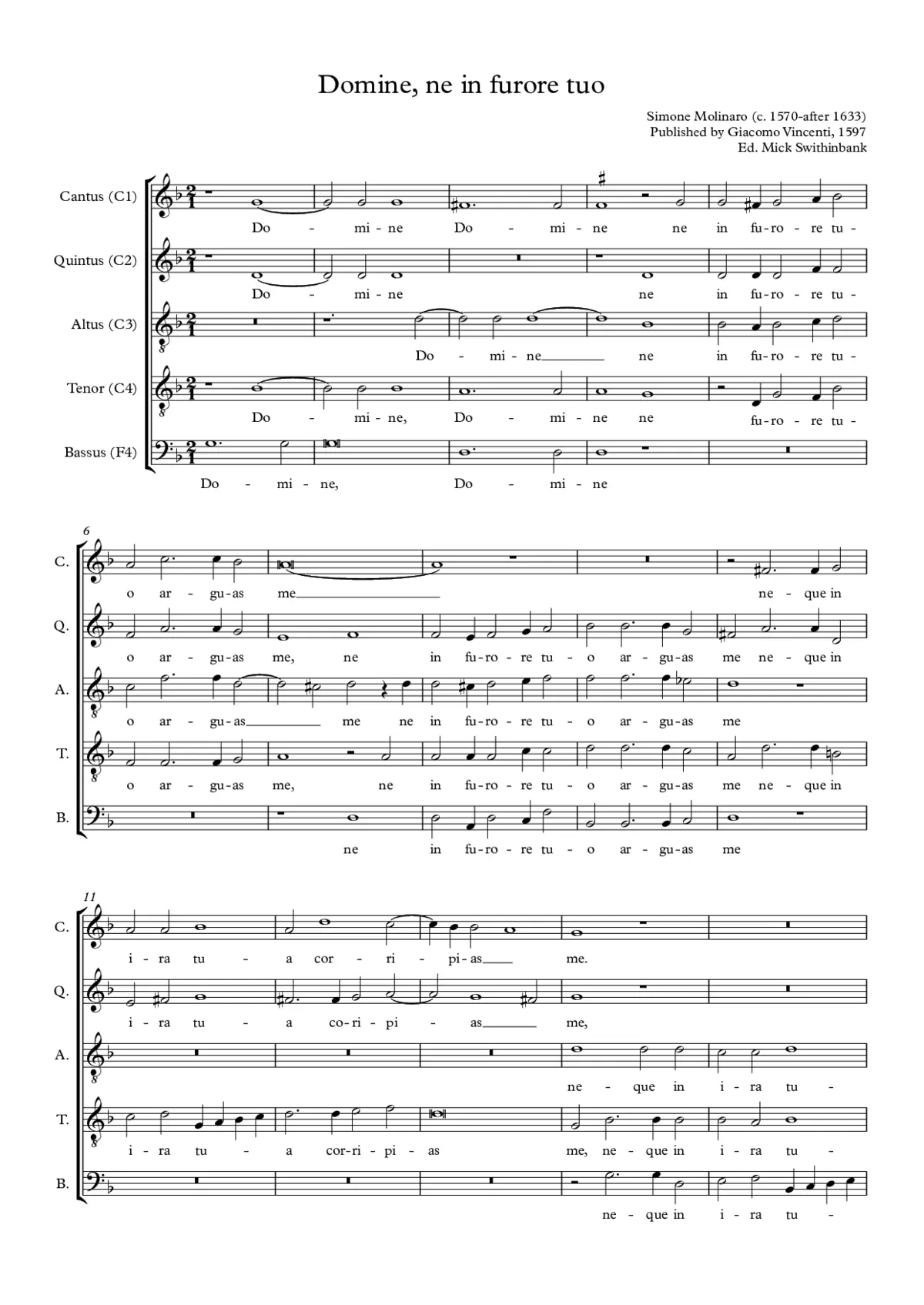Domine ne in furore tuo - Page 1