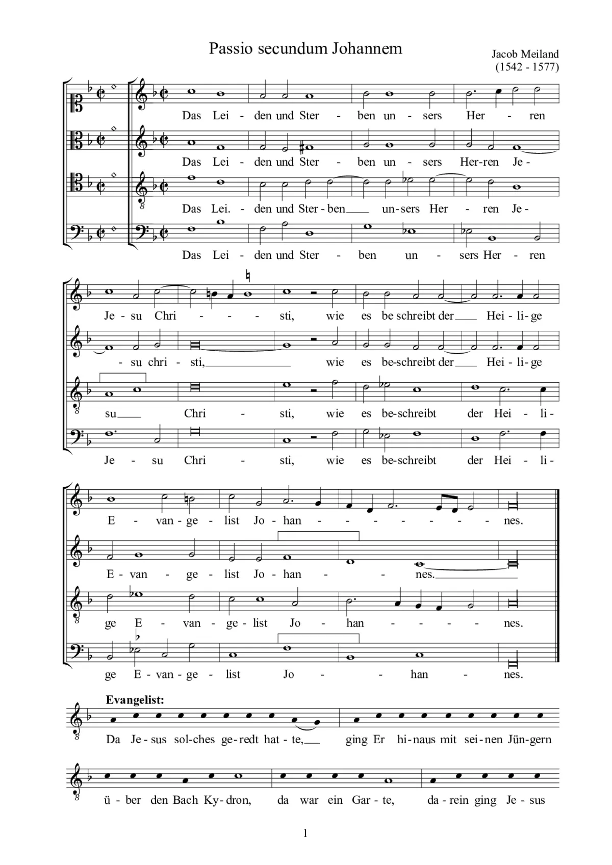 Johannes Passion - Page 1