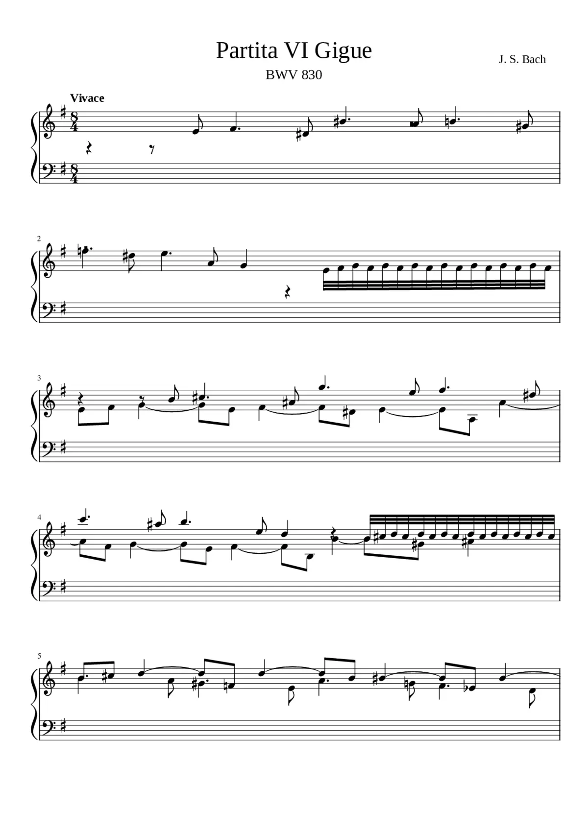 Partita in E minor BWV 830 - Page 1