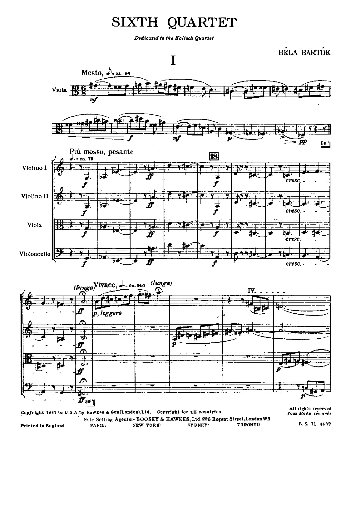 String Quartet No.6 - Page 1