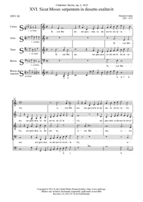 Sicut Moses serpentem in deserto exaltabit, SWV 68
