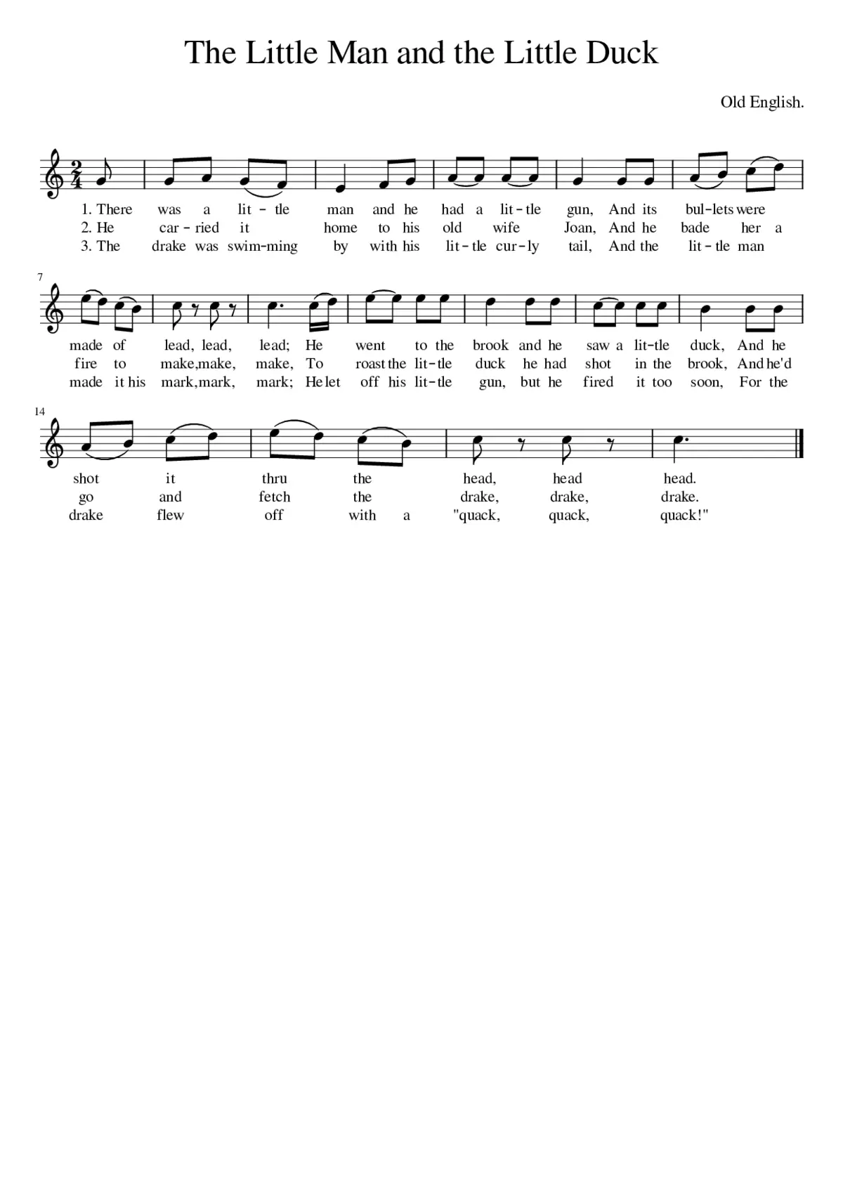 The Little Man and the Little Duck - Page 1