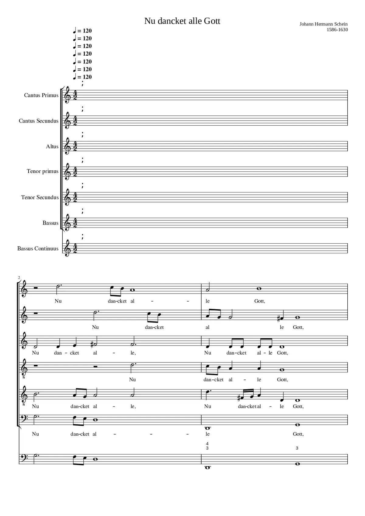 Nu danket alle Gott - Page 1