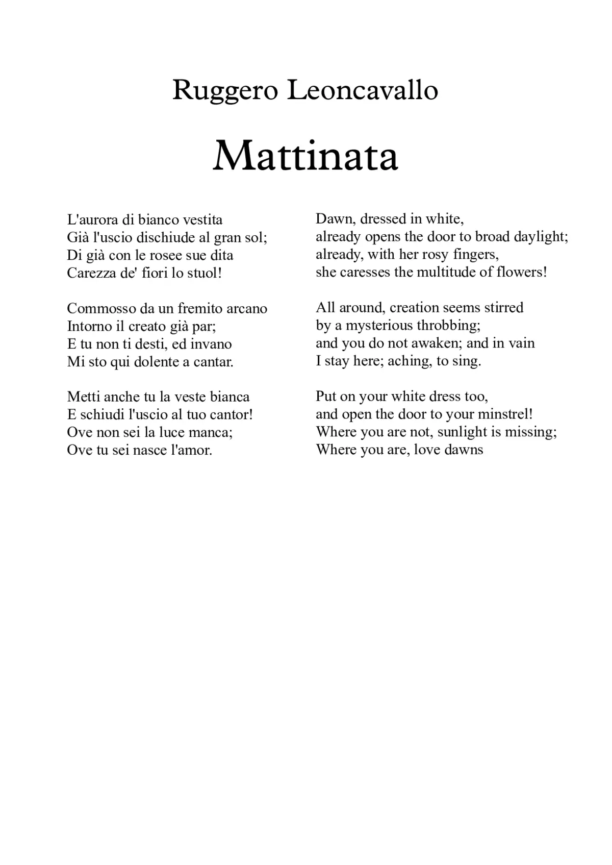 Mattinata - Page 1