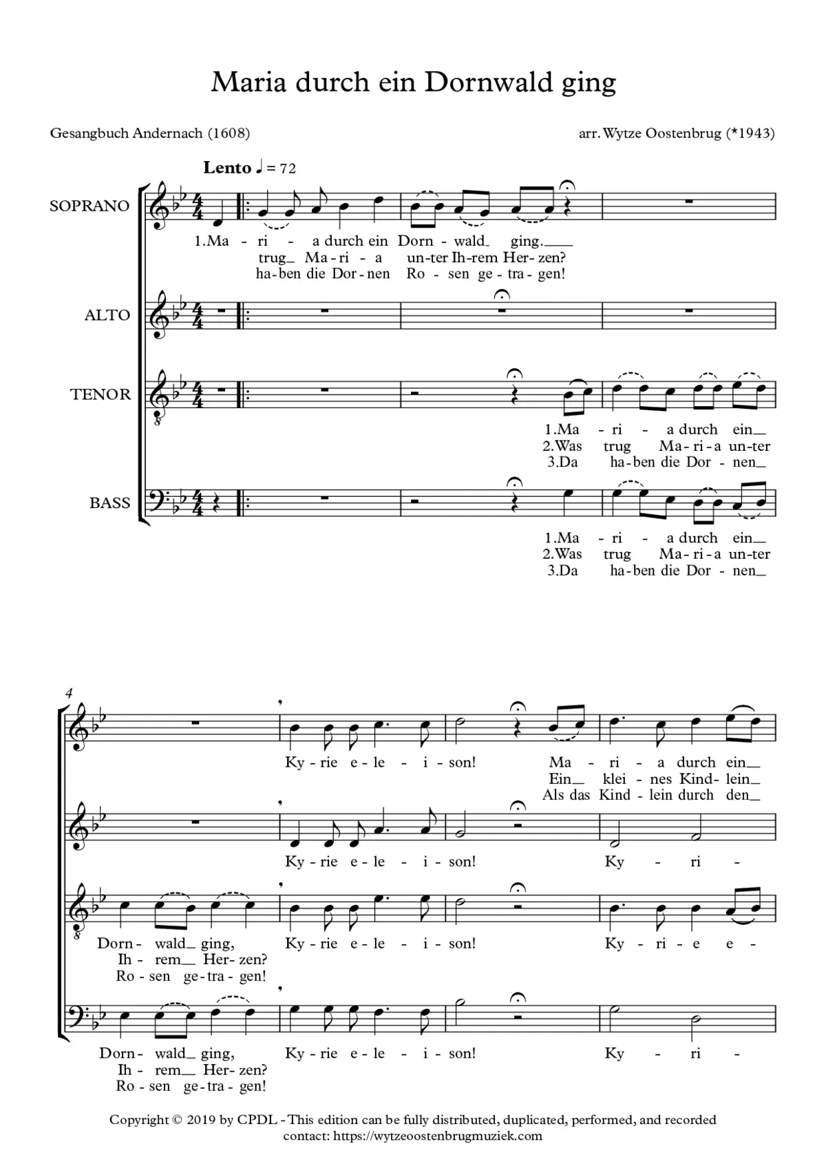 Maria durch ein Dornwald ging - Page 1