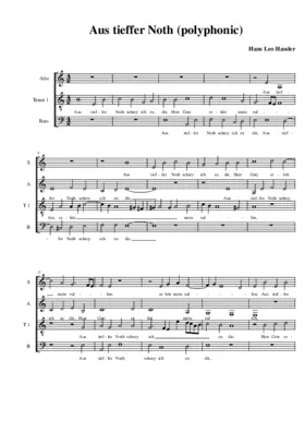 Aus tieffer Noth (polyphonic)