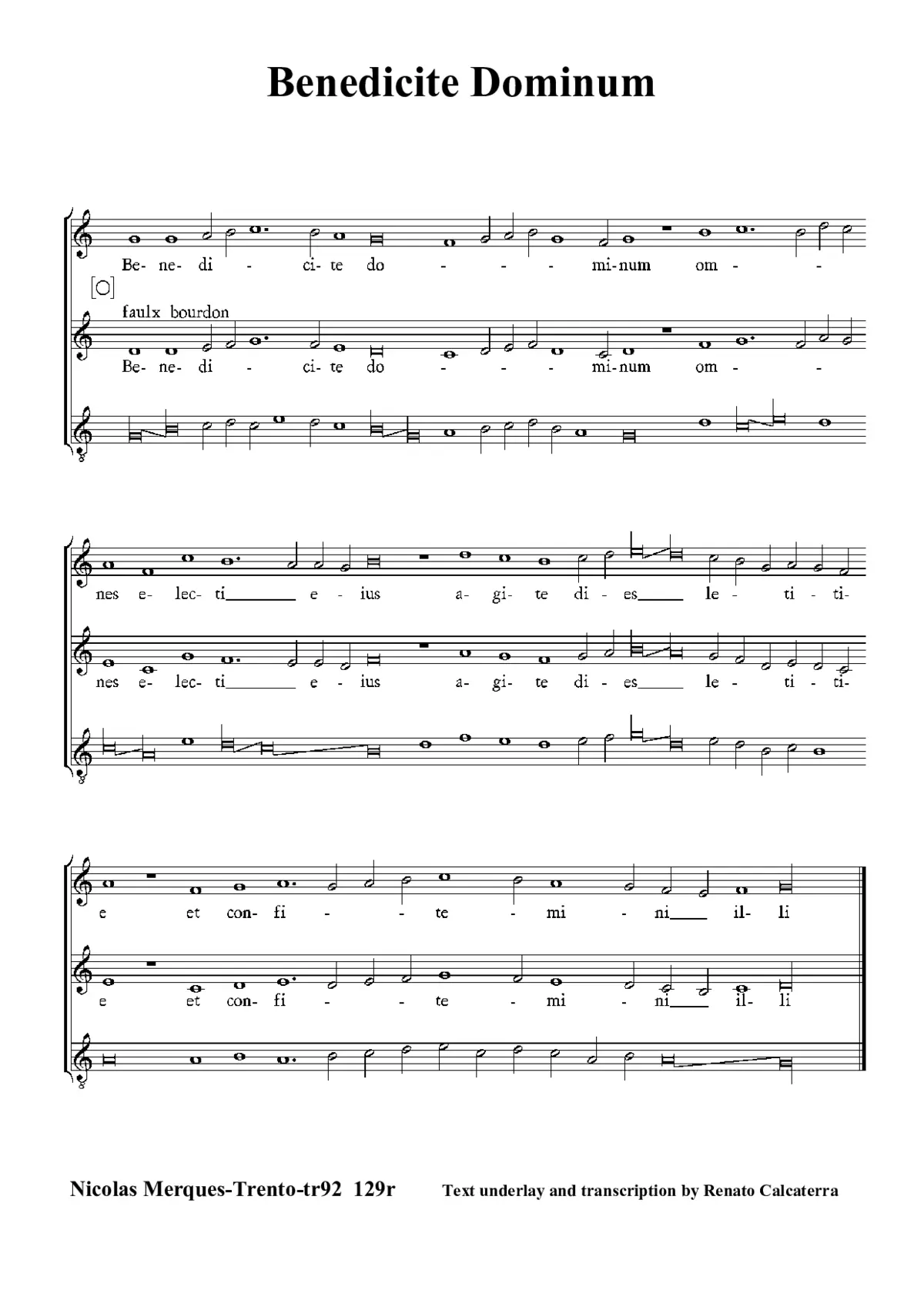 Benedicite Dominum - Page 1
