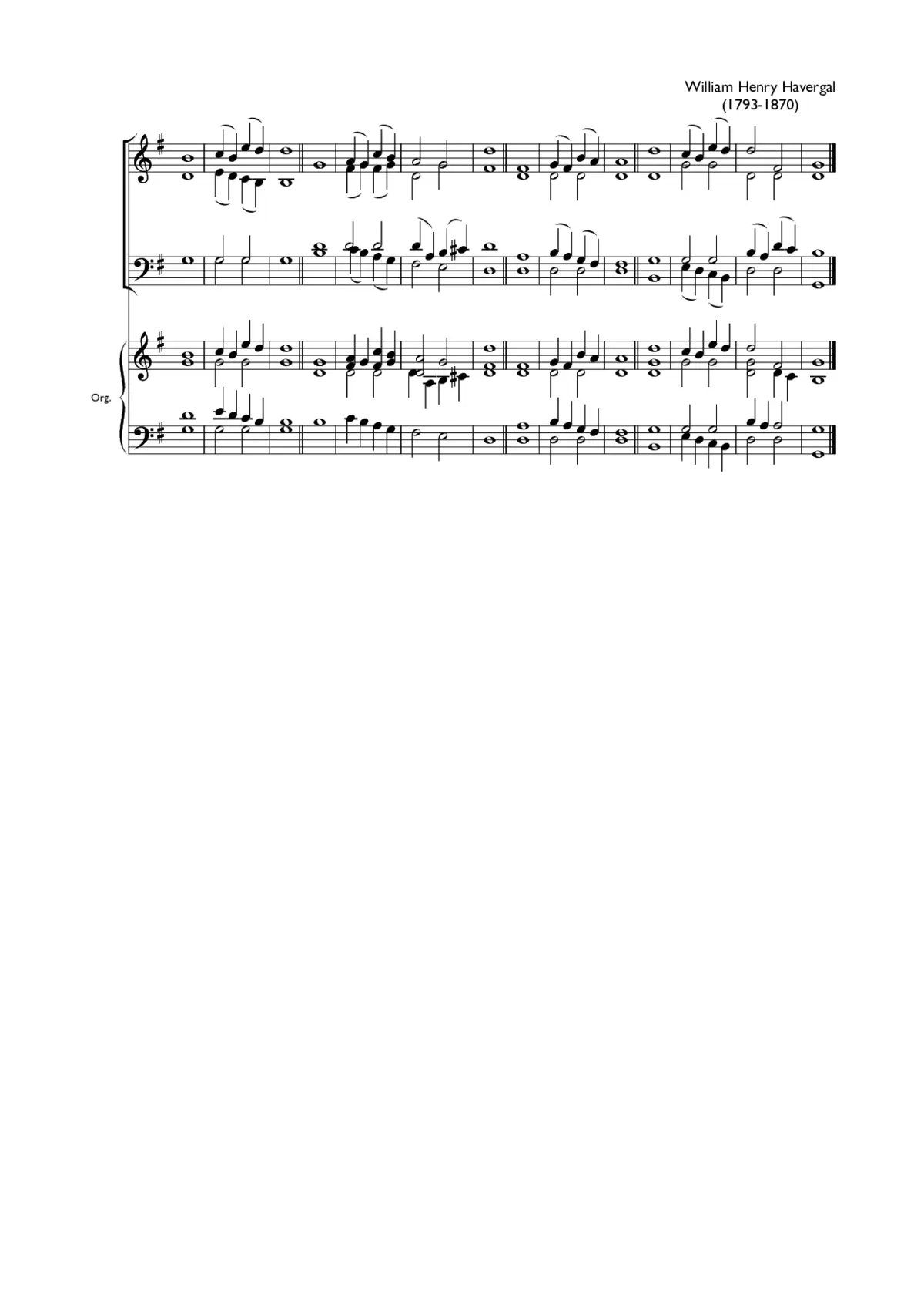 Double chant in G major XI - Page 1