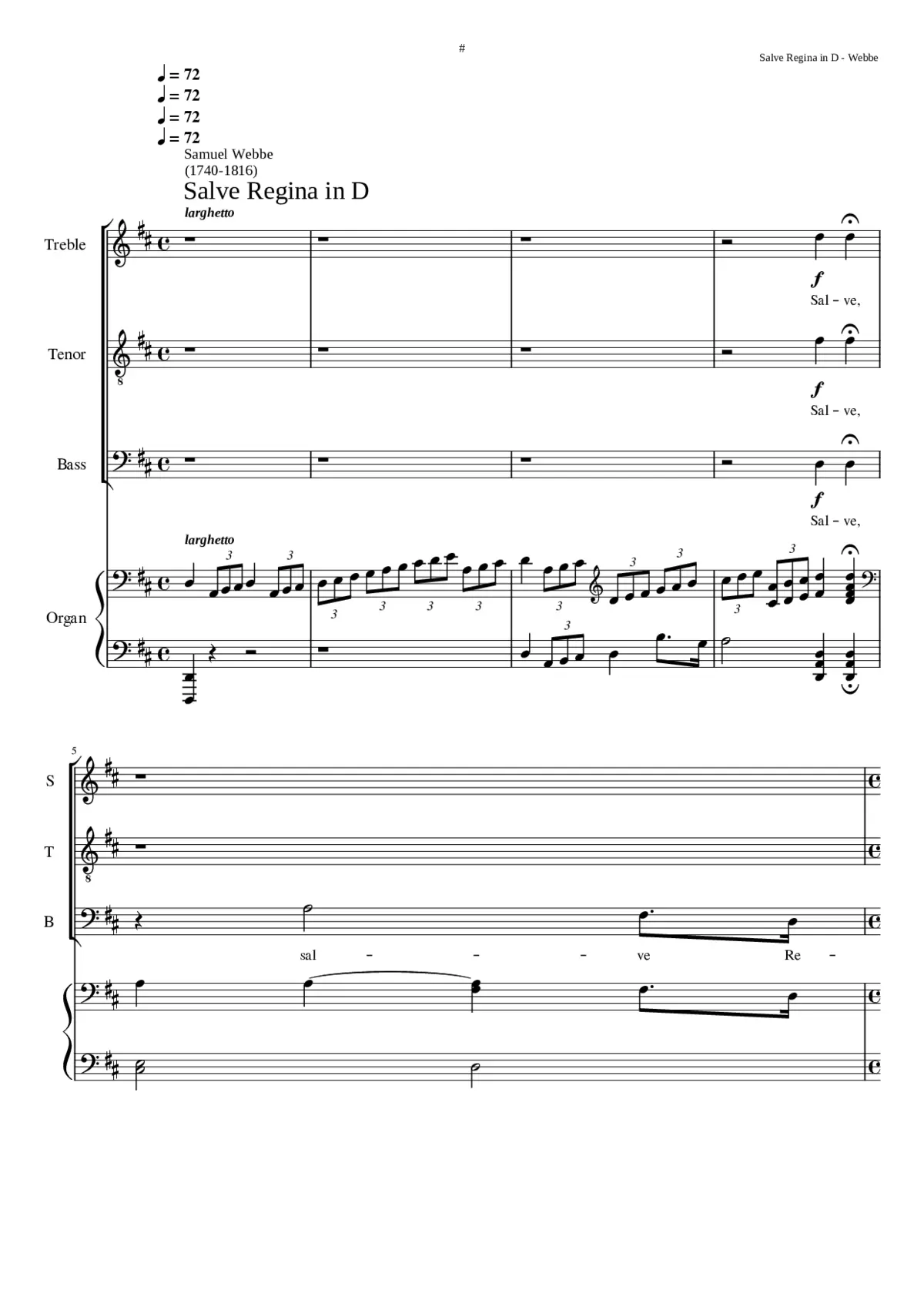 Salve Regina in D - Page 1