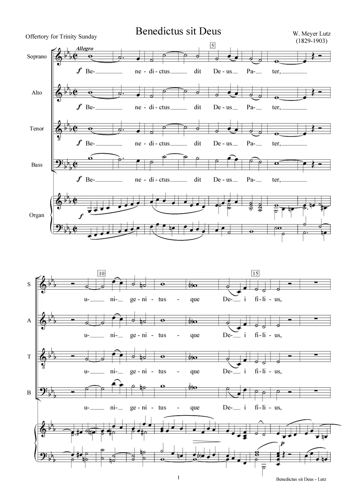 Benedictus sit Deus - Page 1