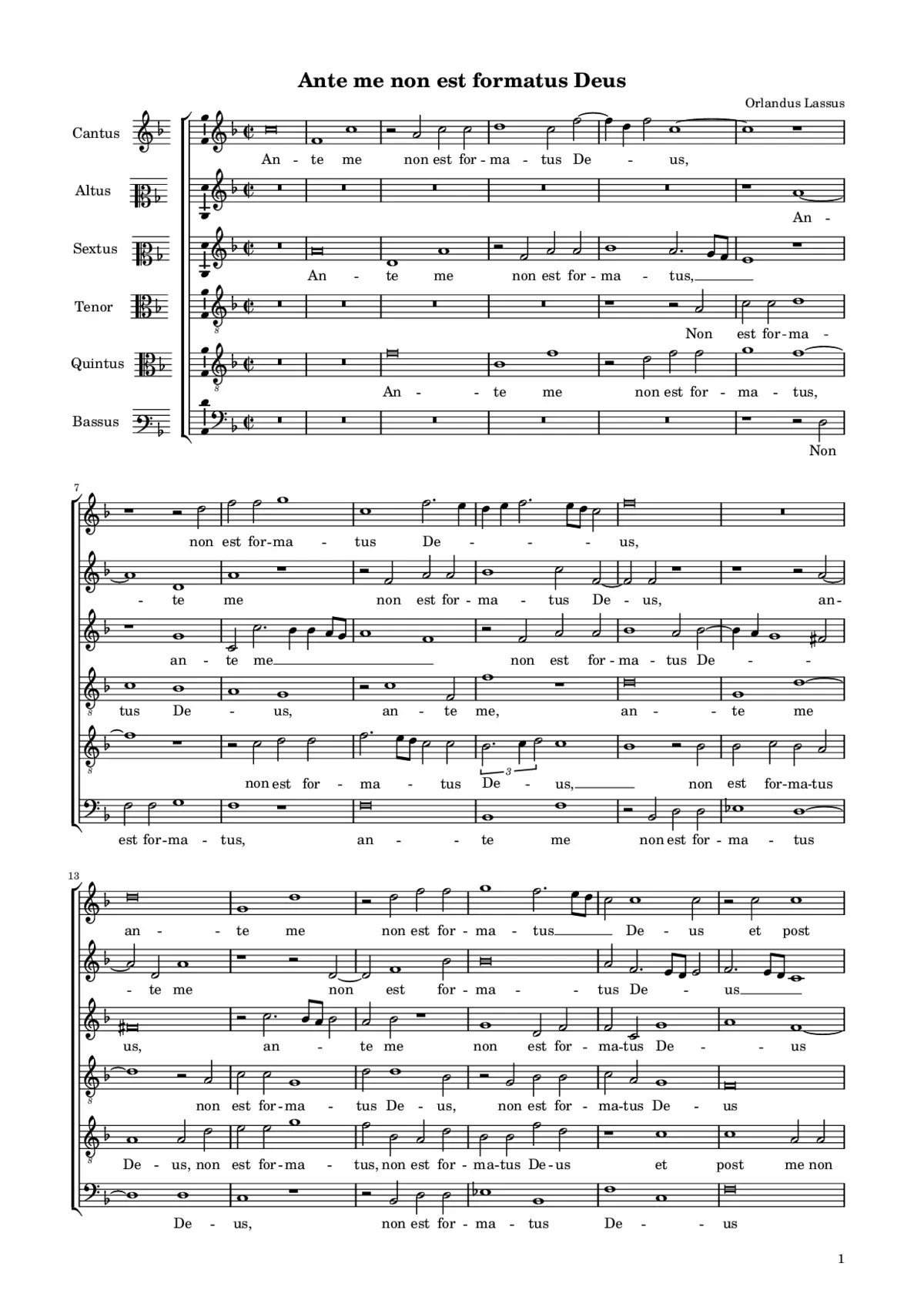Ante me non est formatus Deus - Page 1