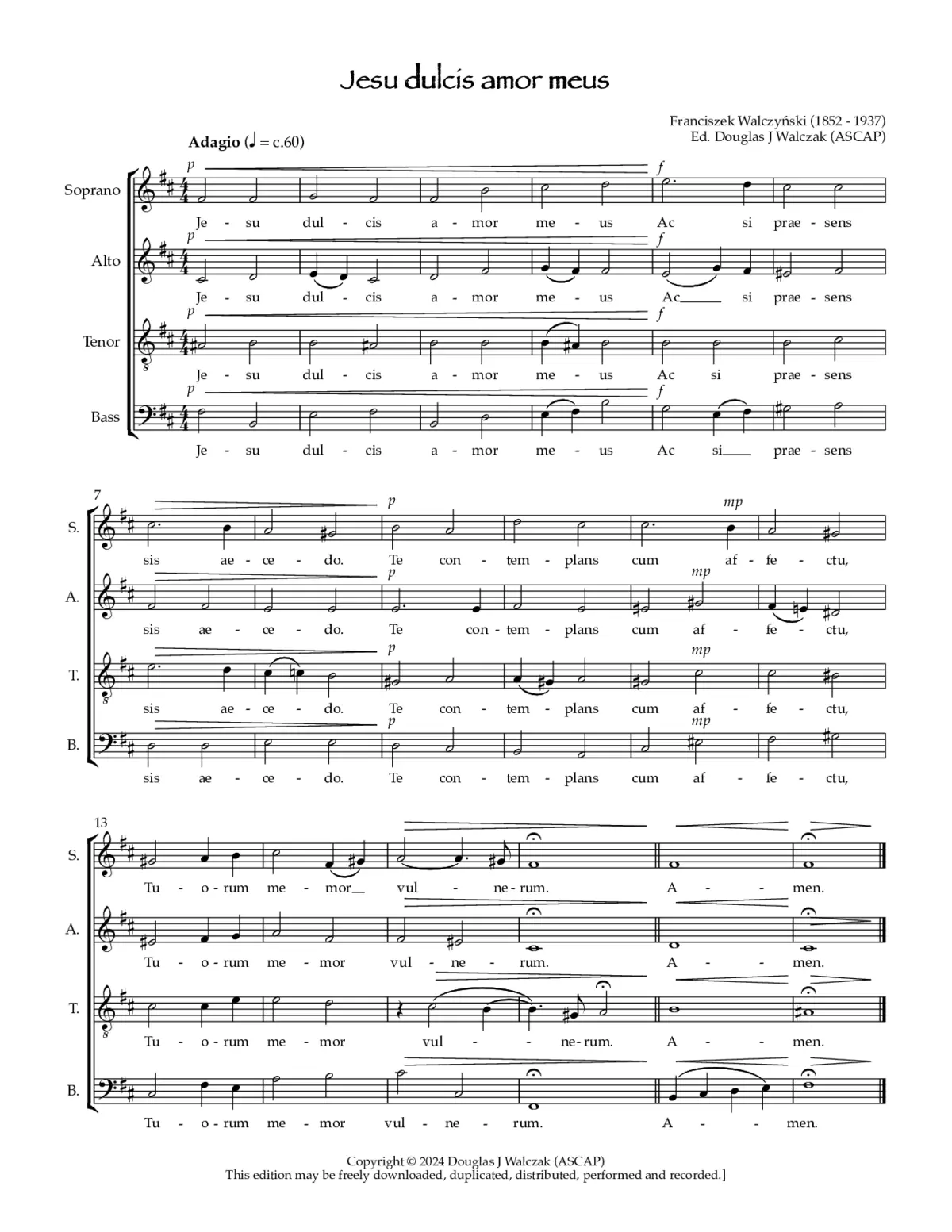 Jesu dulcis amor meus - Page 1
