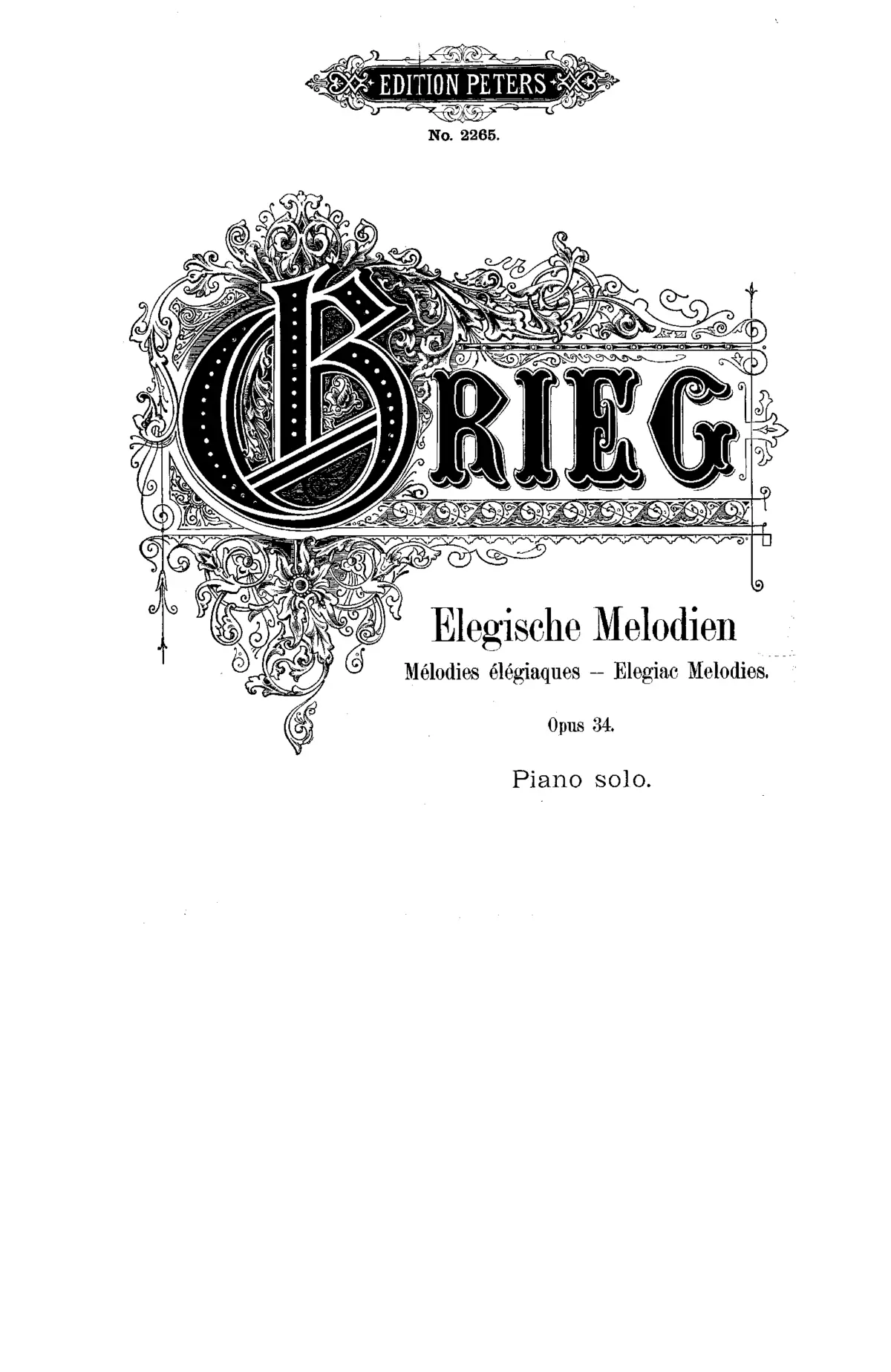 2 Elegiac Melodies - Page 1