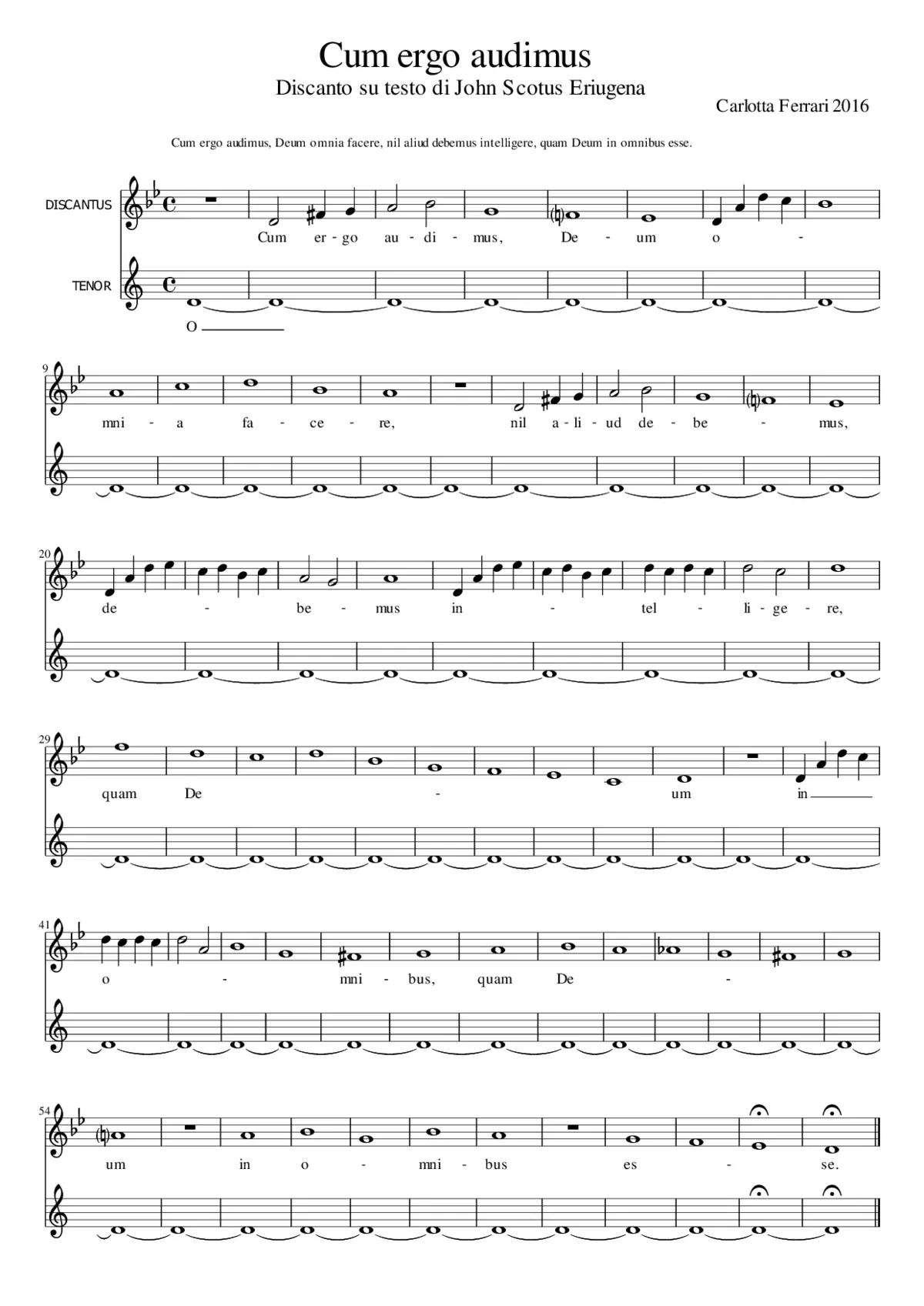 Cum ergo audimus - Page 1