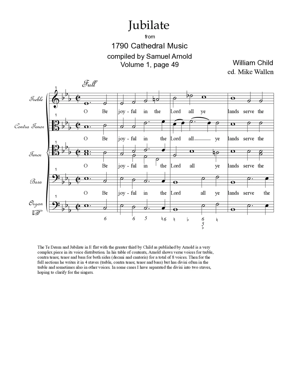 Jubilate in E flat major - Page 1