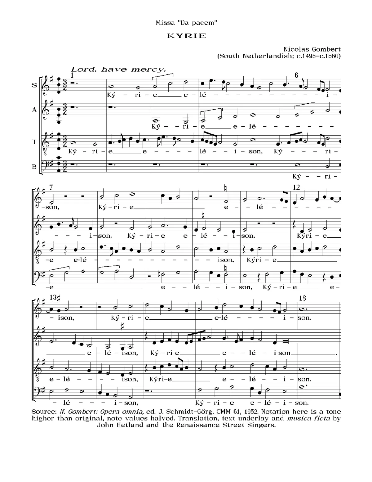 Missa Da pacem - Page 1
