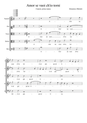 Amor se vuoi ch'io torni