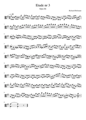 Etuden for Viola Opus 86 nr 3