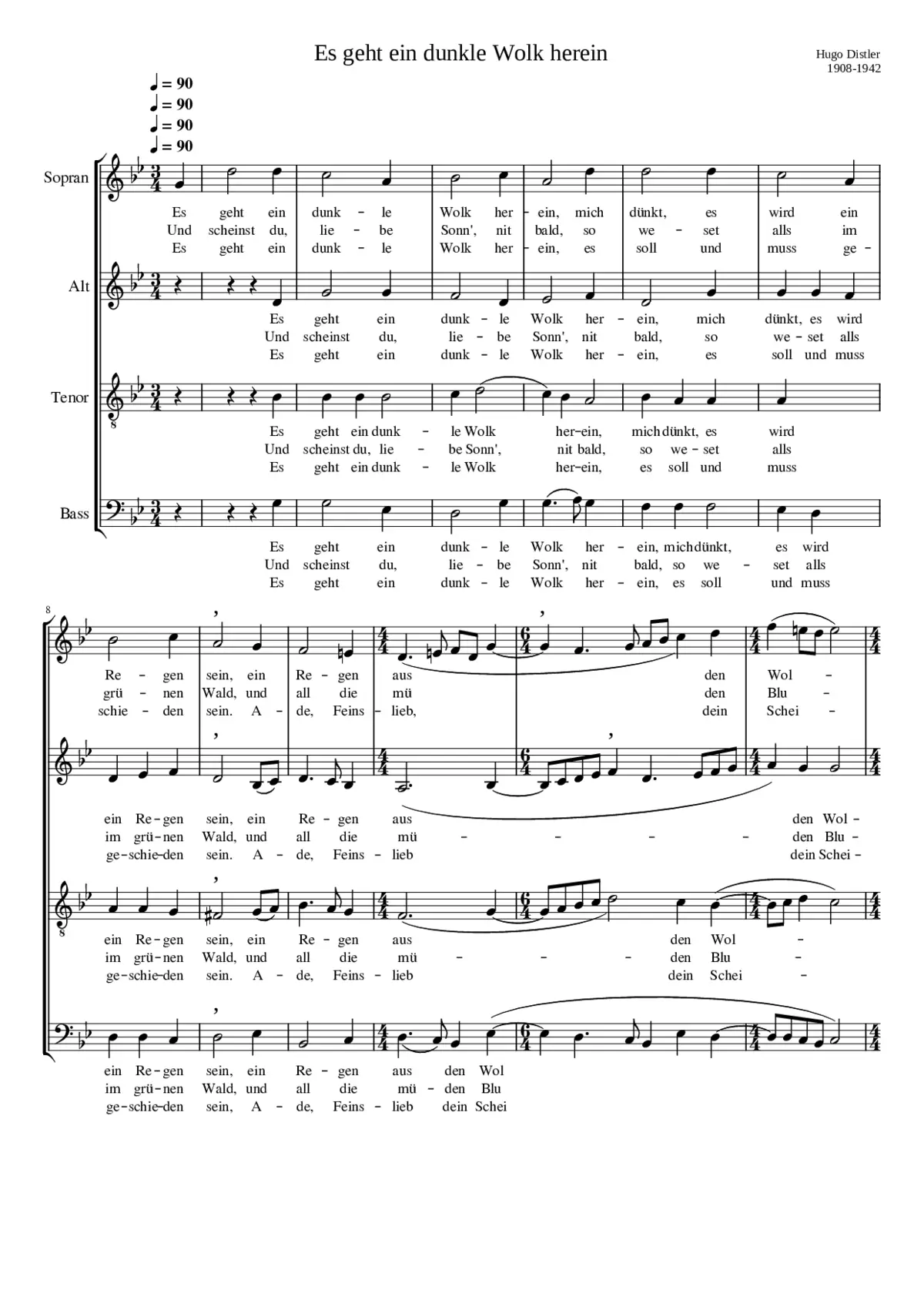 Es geht ein dunkle Wolk herein - Page 1