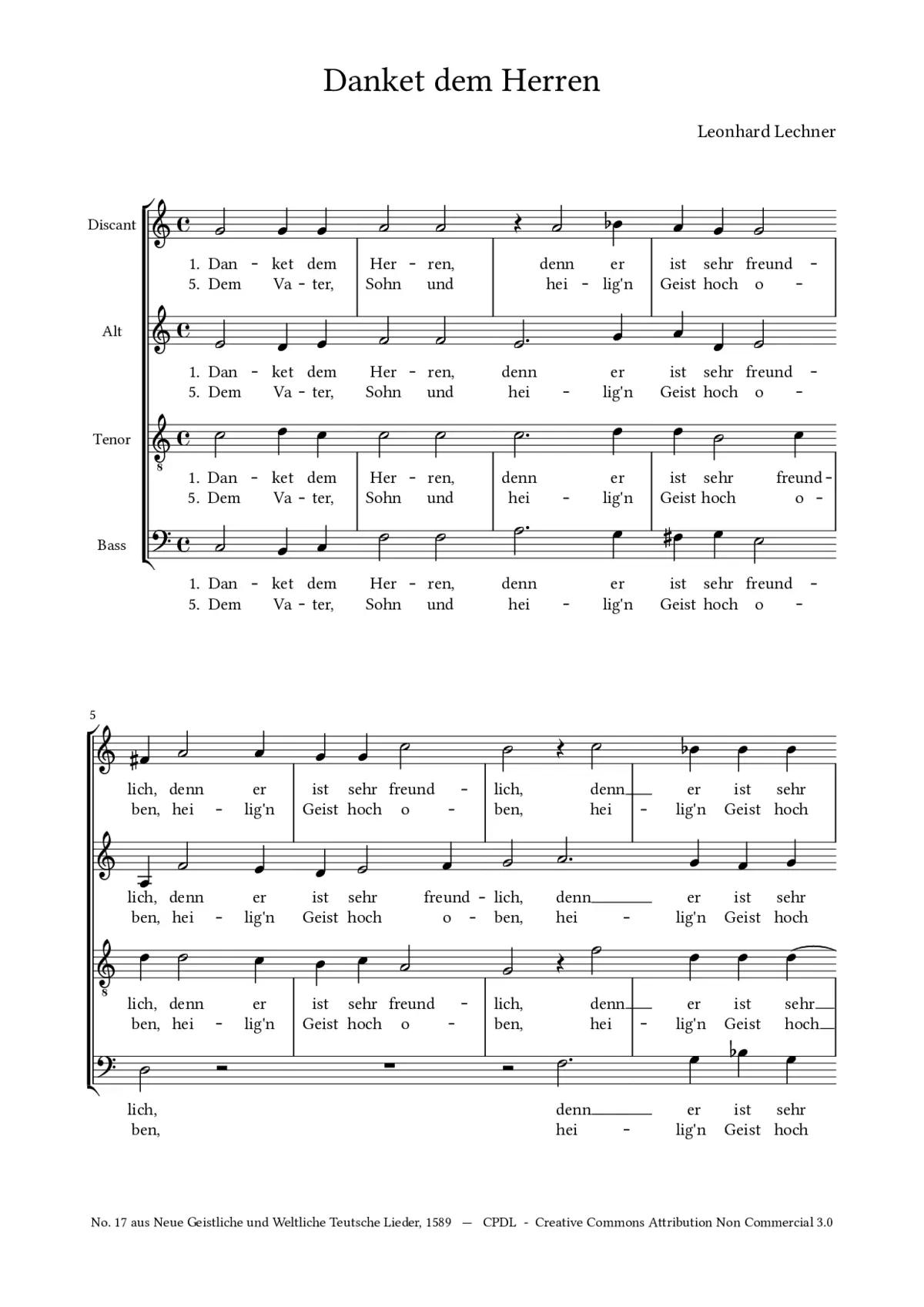 Danket dem Herren - Page 1