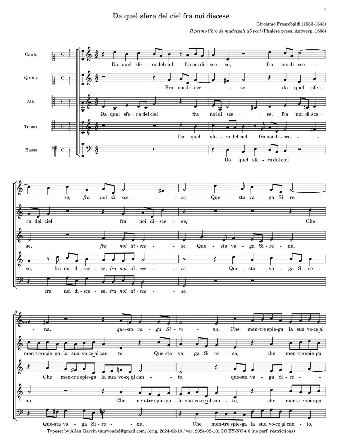 Da quel sfera del ciel - Page 1