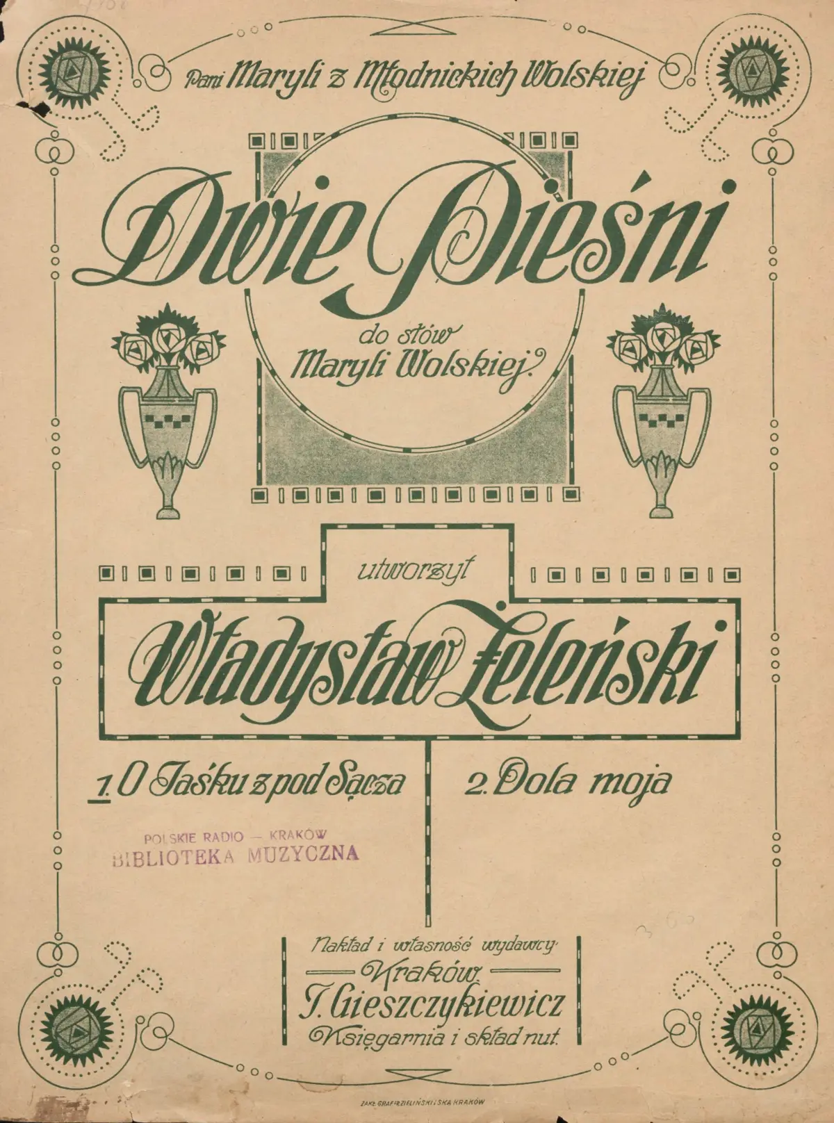 2 Pieśni do słów Maryli Wolskiej - Page 1