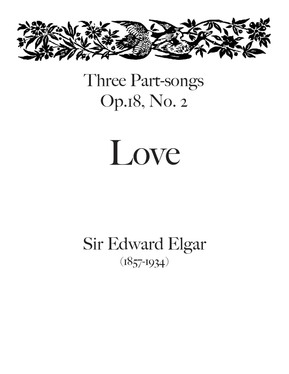 Love, Op. 18, No. 2 - Page 1