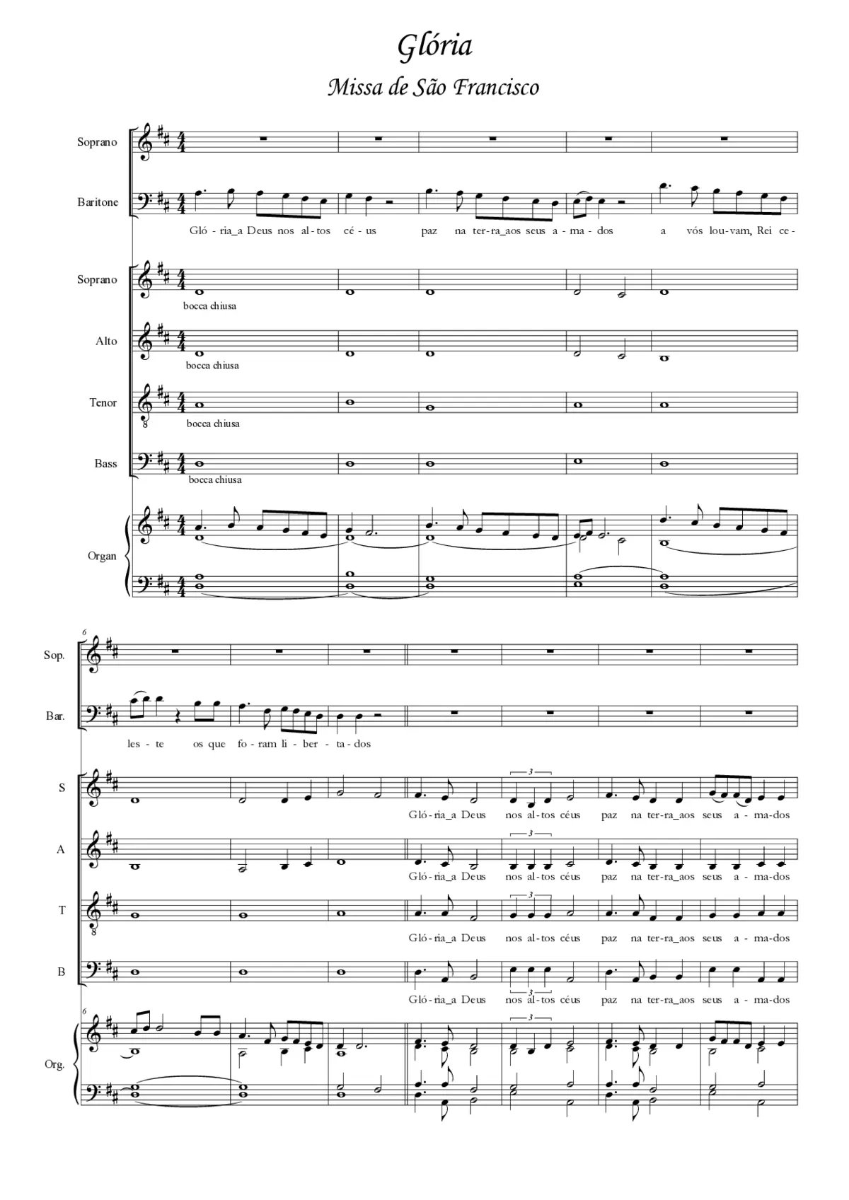 Missa de São Francisco - Page 1