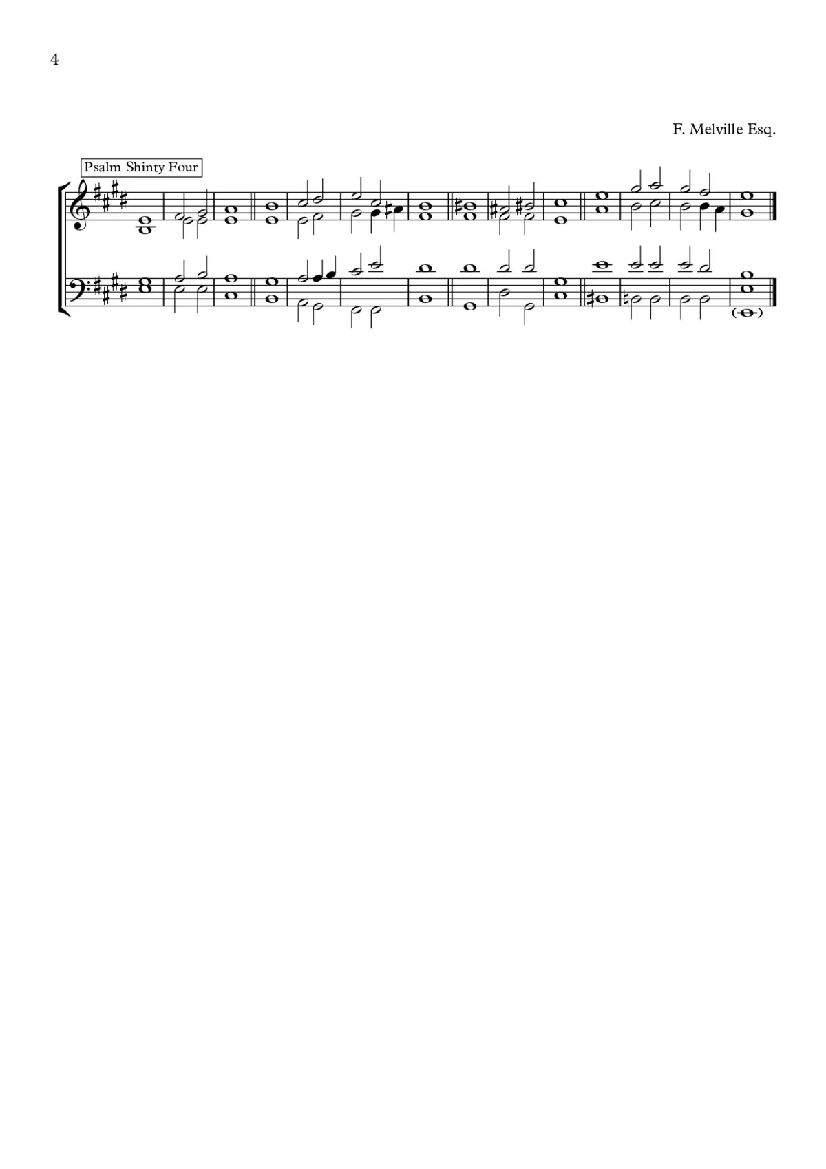 Double Chant in E Major - Page 1