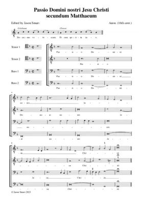 The Passion according to St Matthew