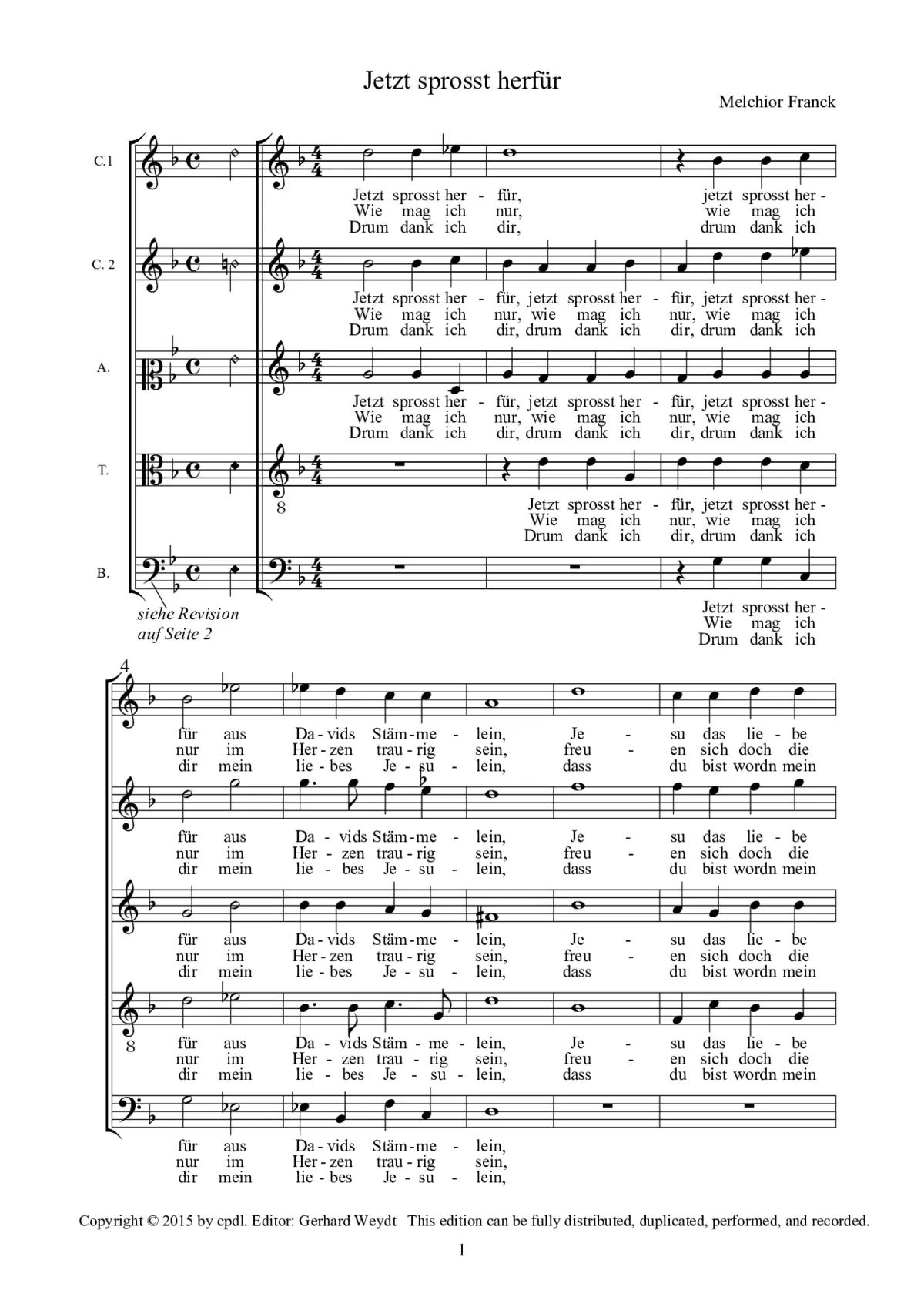Jetzt sprosst herfür - Page 1