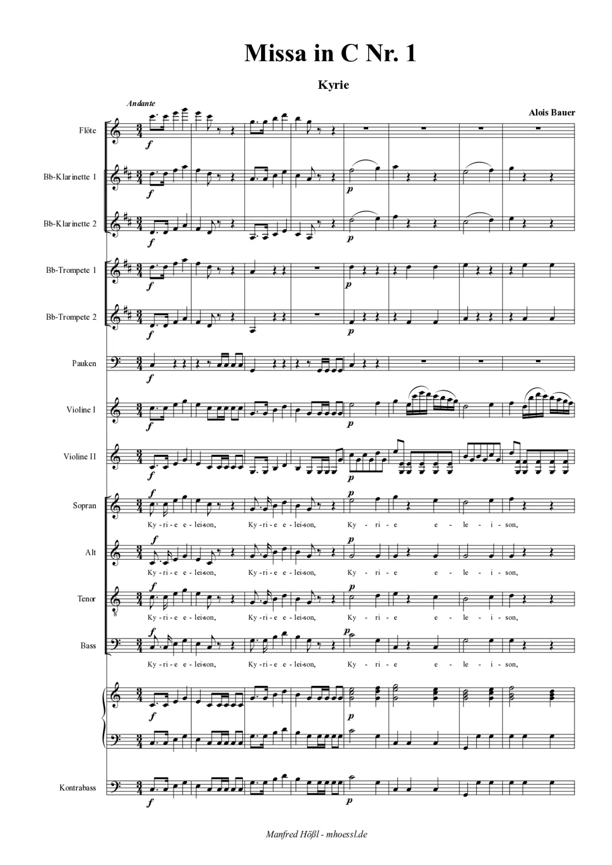 Missa in C Nr. 1 - Page 1