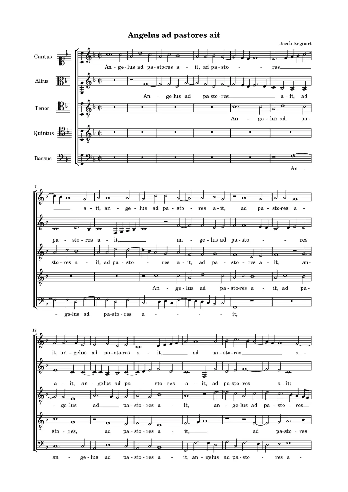 Angelus ad pastores ait - Page 1