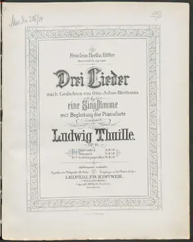 3 Lieder, Op.15