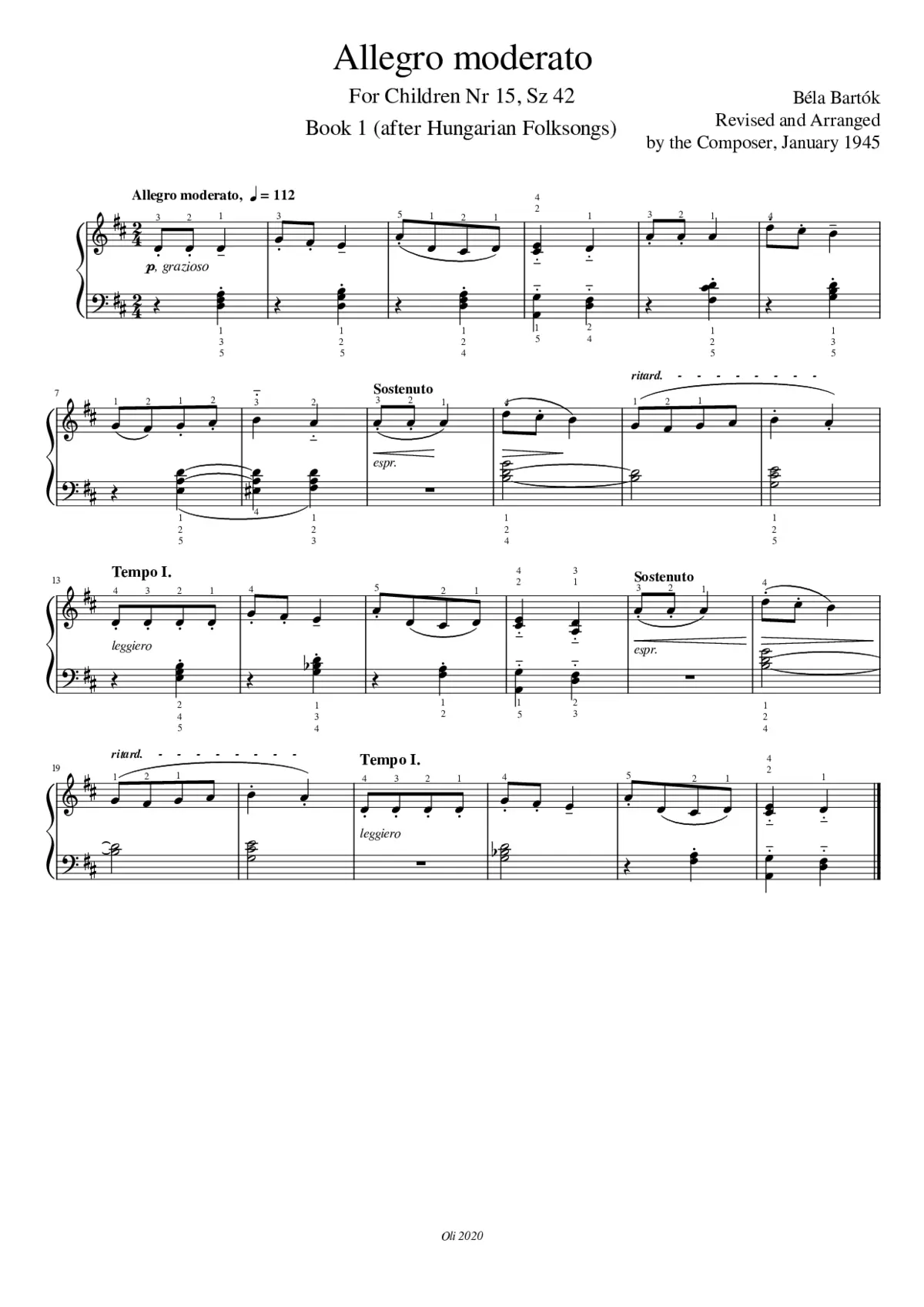 For Children Sz.42 - Page 1