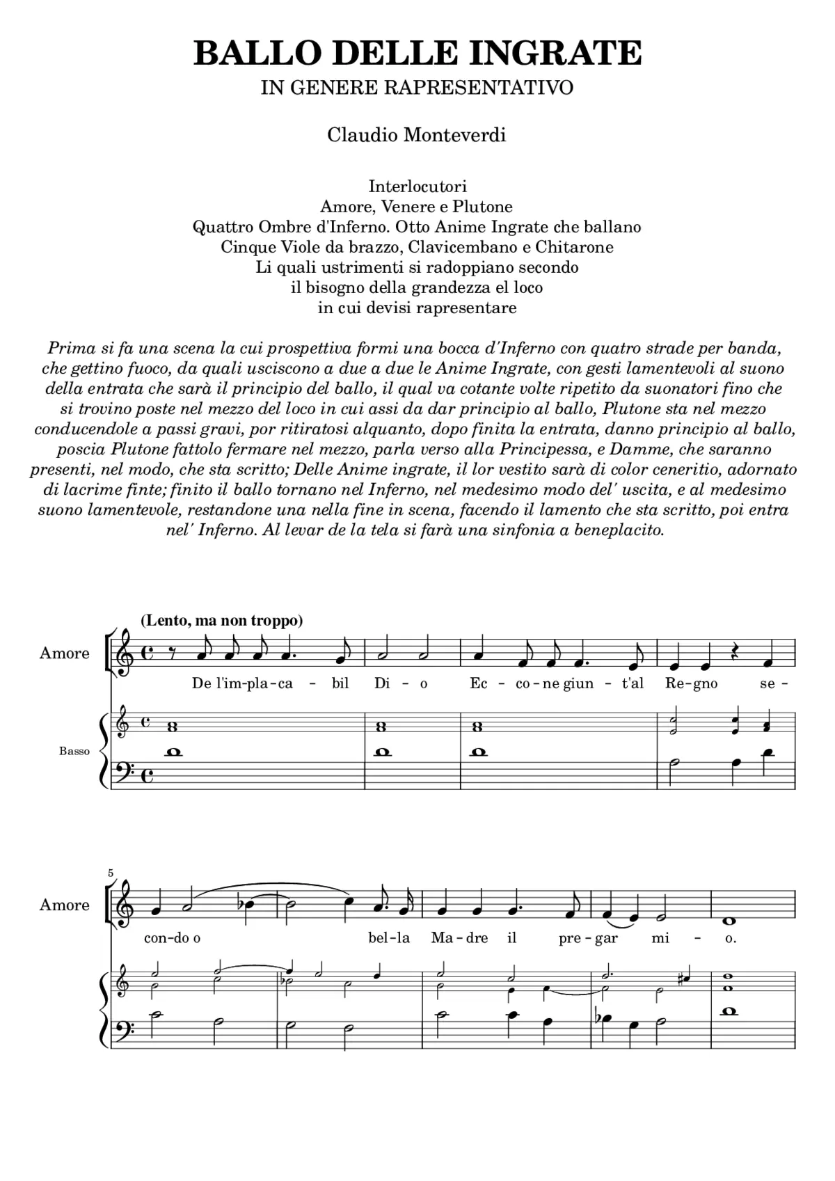Claudio Monteverdi - Il ballo delle ingrate - Page 1