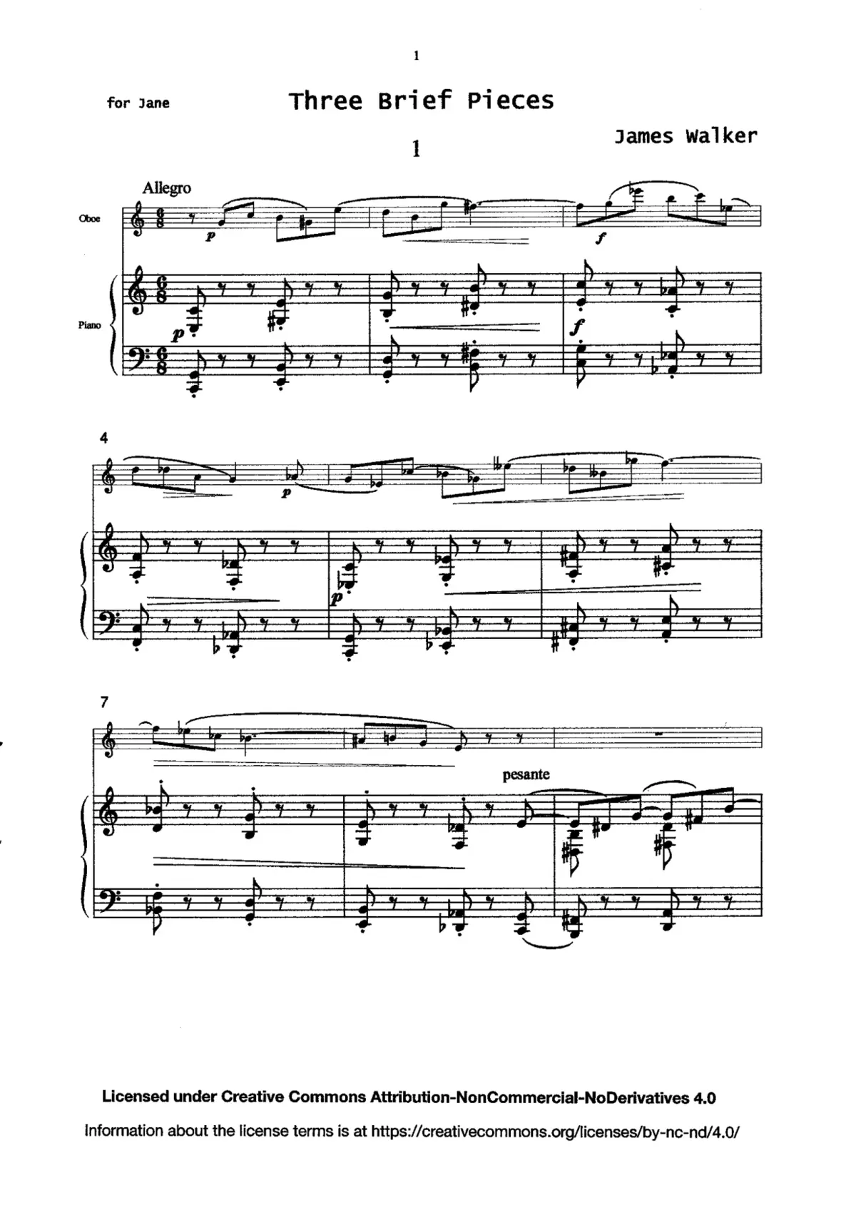 Three Brief Pieces - Page 1