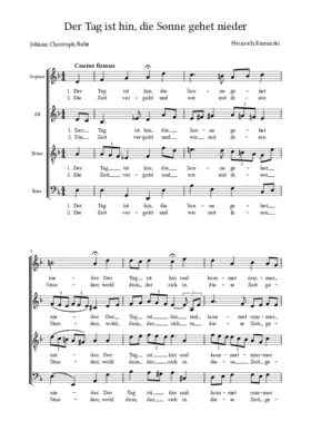 Der Tag ist hin, die Sonne gehet nieder