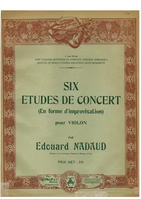 Douze études de concert (en forme d'improvisation)