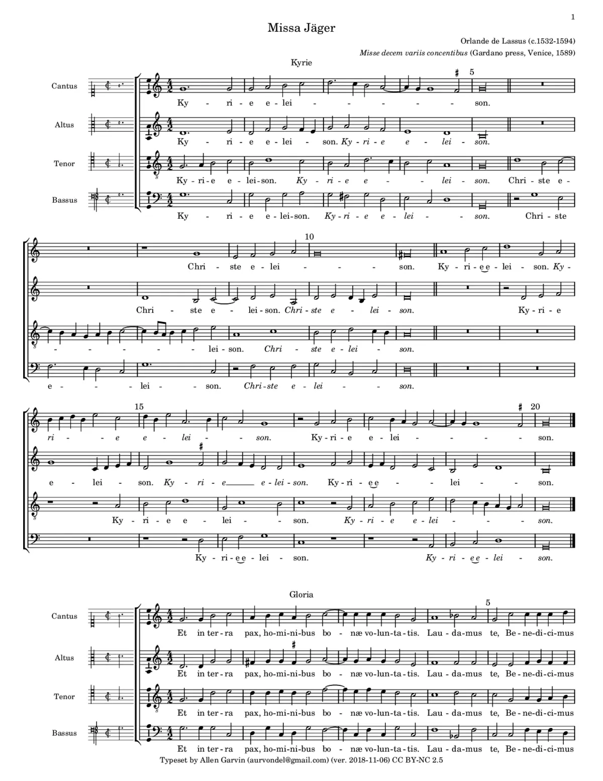 Missa Octavi toni - Page 1