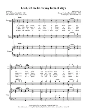 Lord, let me know my term of days