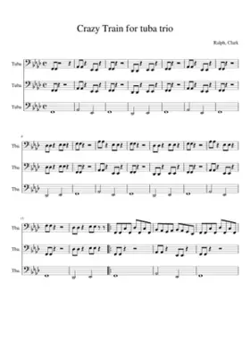 Crazy Train for tuba trio