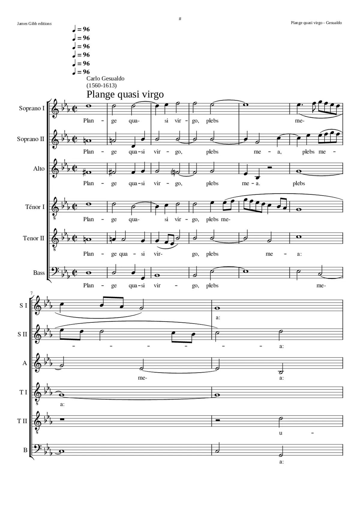 Plange quasi virgo - Page 1