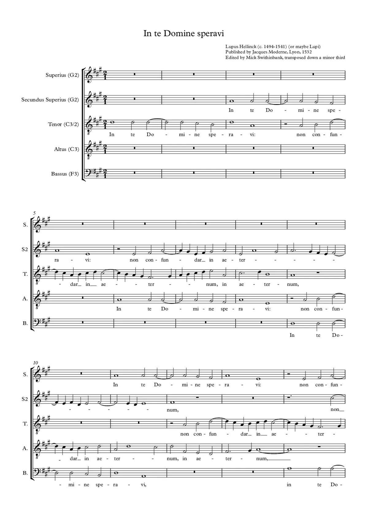 In te Domine speravi - Page 1
