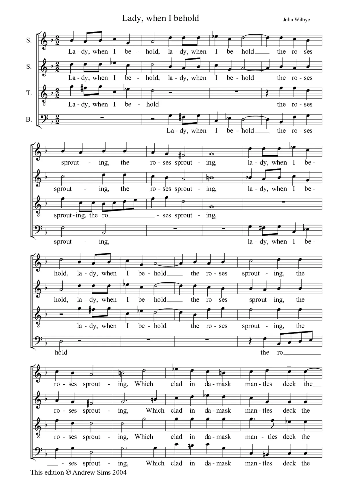 Lady, when I behold - Page 1