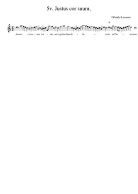 5v. Justus cor suum