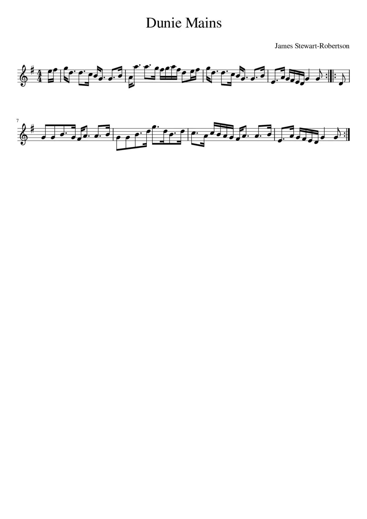 Dunie Mains - Page 1