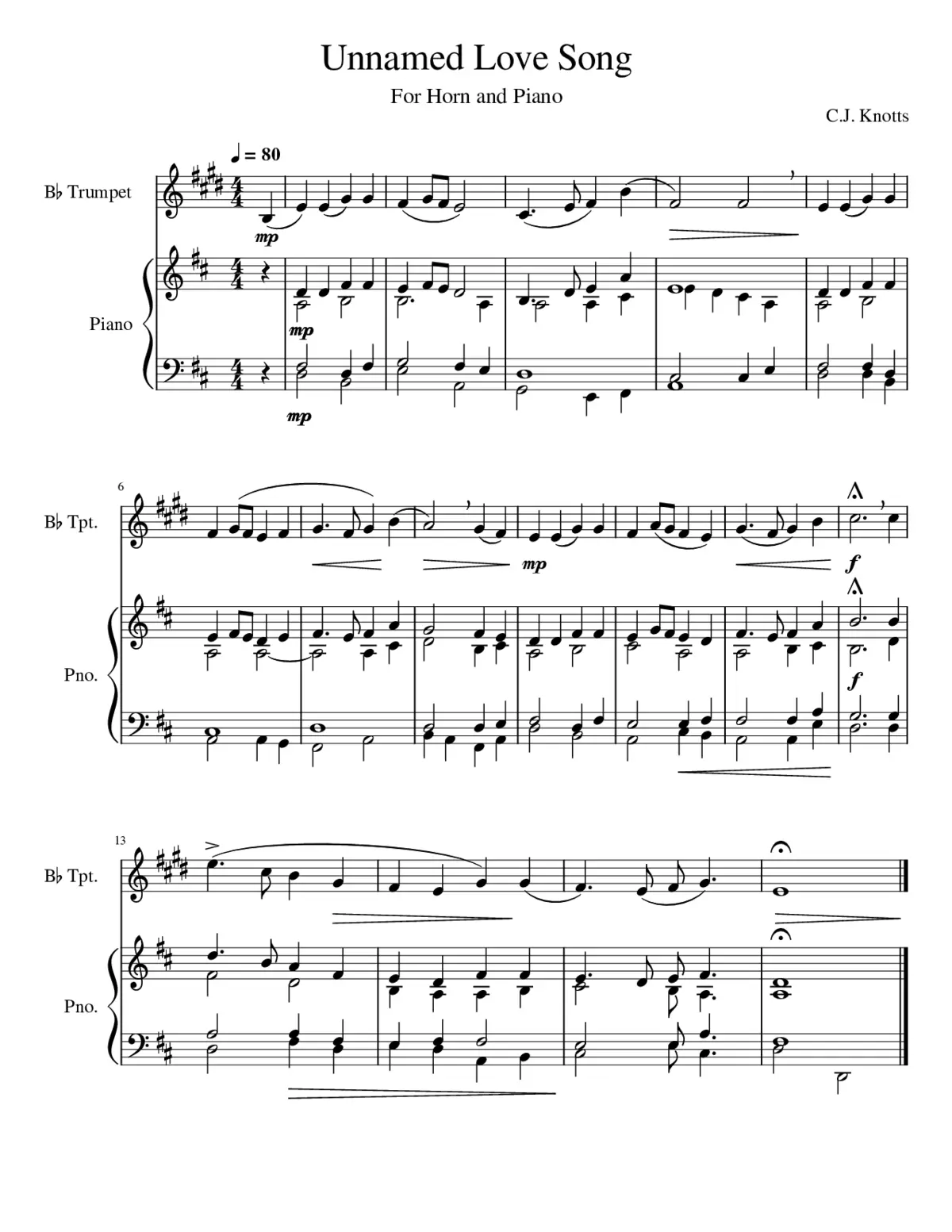 Unnamed Love Song - Page 1